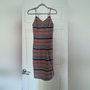 Moon River | Beige Striped Dress | Size XS